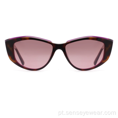 Mulheres Mulheres UV400 OCETATE POLOUNIZADO Óculos de sol polarizados